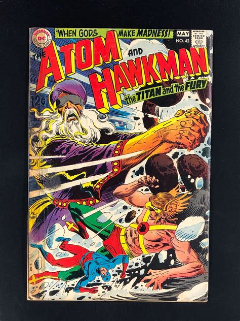 Atom And Hawkman 42 1969 Gd Joe Kubert Cover Hawkgirl Appearance