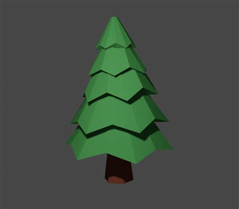 Textured Low Poly Pine