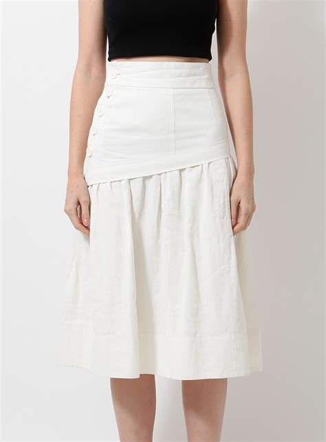 Pleated Linen Yoke Skirt Skirts Pleated Skirt Pleated
