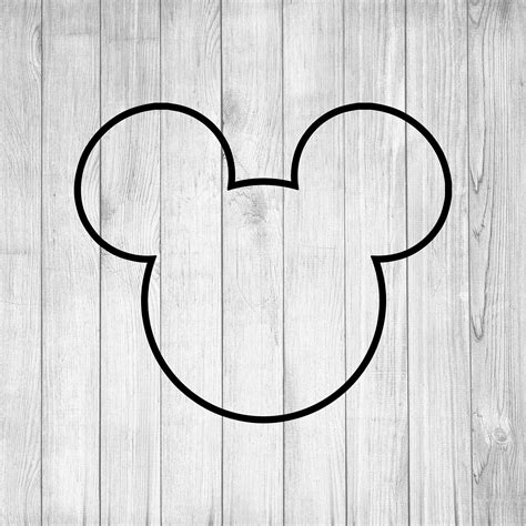 Disney Mickey Mouse Svg Mickey Mouse Head Outline Svg Files Etsy Images