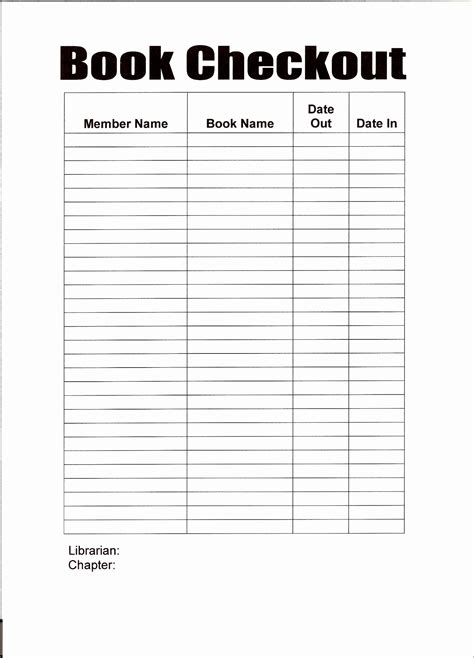 Library Book Checkout Sheet Vvobl Luxury Bni4success Greater Los