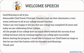 💐 How to say welcome speech. 70 Short Welcome Speech Samples To Address ...