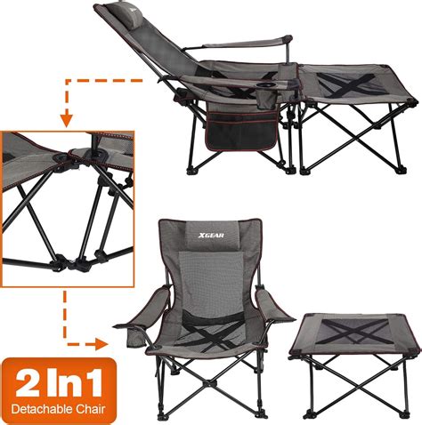 Buy Xgear 2 In 1 Folding Camping Chair Portable Lounge Chair With
