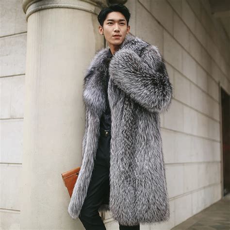 Real Fox Fur Coats For Men Natural Fox Fur Top Luxury Fur Jacket Medium