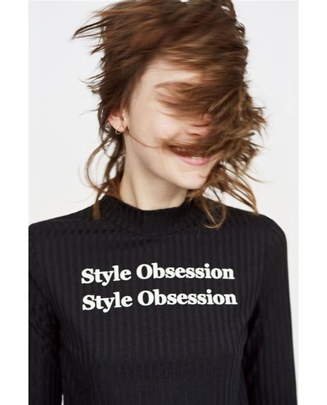 Image Of T Shirt With Front Slogan From Zara Women T Shirts For