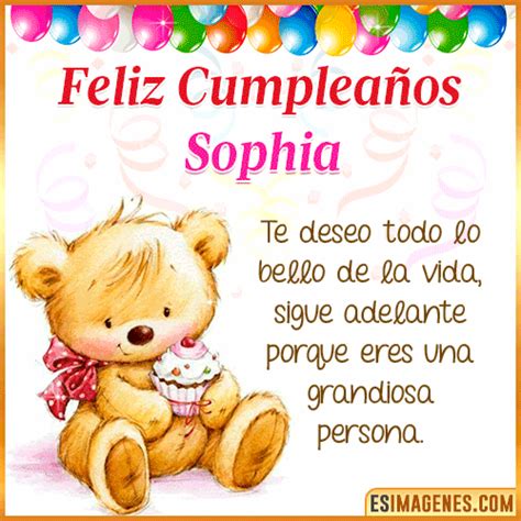 º‿º Feliz Cumpleaños Sophia ️ 32 Tarjetas Y 
