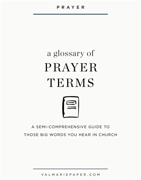 Prayer Terms Val Marie Paper Val Marie Paper