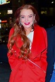 LINDSAY LOHAN Arrives at Magic Hour Rooftop Party in New York 01/07 ...
