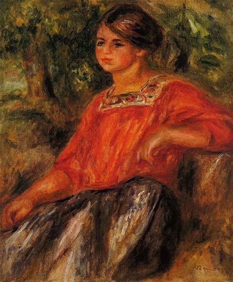 Gabrielle In The Garden At Cagnes 1911 Pierre Auguste Renoir