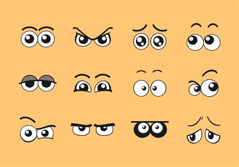 Ojos De Dibujos Animados Vector Set Vector En Vecteezy