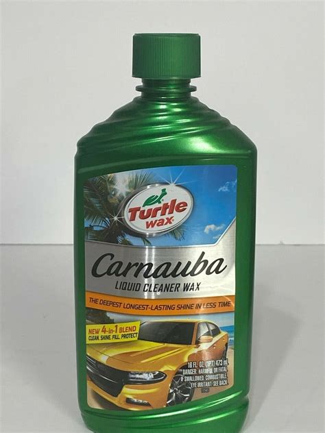 Turtle Wax Carnauba Liquid Cleaner Wax 16 Fl Oz New 4 In 1 Blend