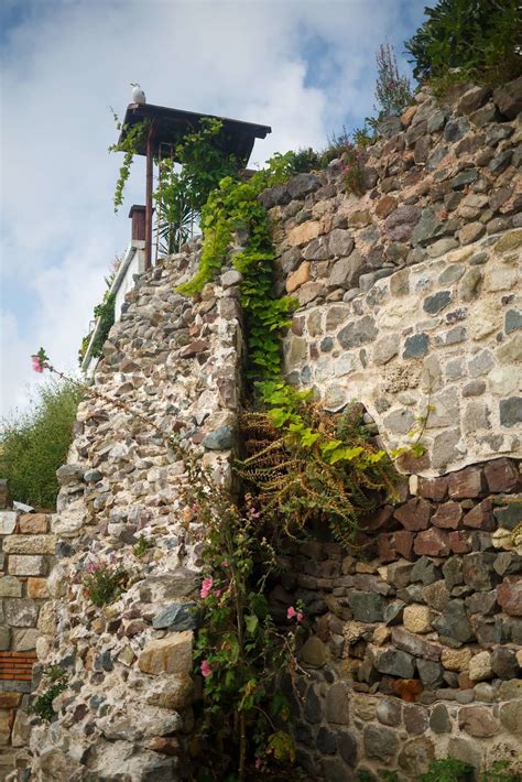 High Stone Wall Stock Image Colourbox