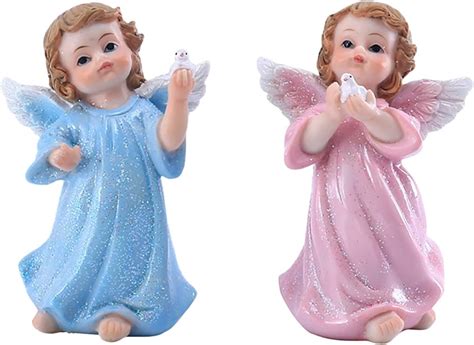 Ornament Packs Set Of 2 Cherubs Angels Resin Garden Statue