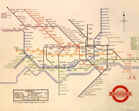 Things to do around london: Vintage London tube map | London underground map ...