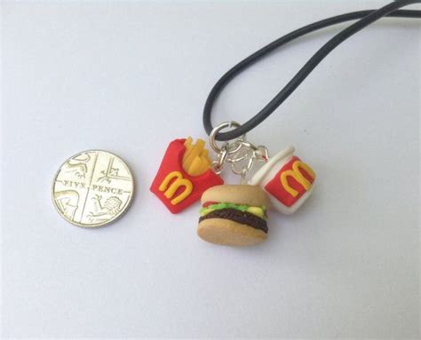 Burger Hamburger Necklace Charms Cute And Fun Yummy Mcdonalds