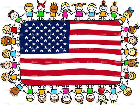 Free Cartoon American Flag Pictures Clipartix