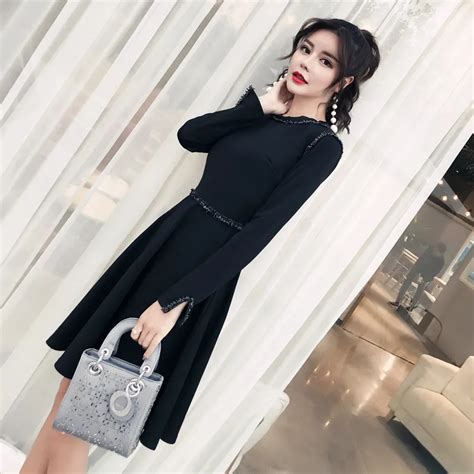 2018 Autumn Korean Style Women Beautiful Party Dress K9668 In Dresses From Womens Clothing On