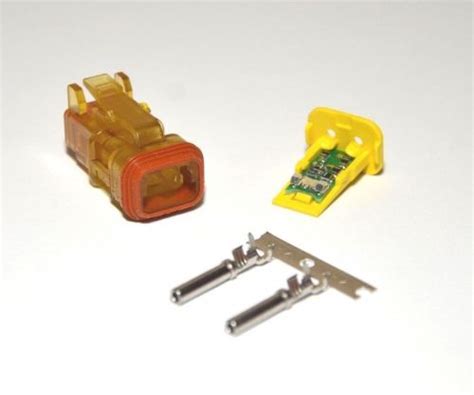 Buy Deutsch Dt 2 Pin Connector Kit 14 Awg Solid Contacts And Plastic Clip