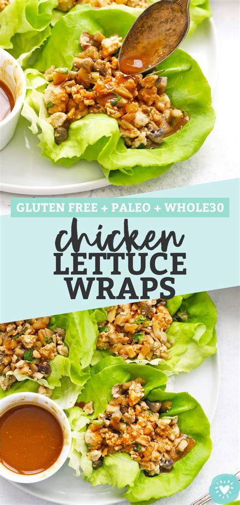 Paleo Chicken Lettuce Wraps Gluten Free Whole30 Recipe Lettuce Wrap Recipes Lettuce