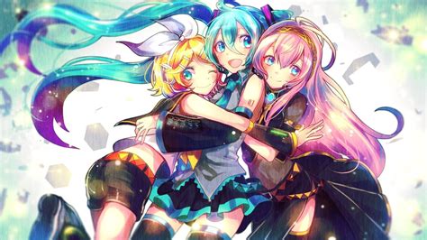 Vocaloid Kagamine Rin And Megurine Luka And Hatsune Miku Wallpapers Hd Anime Animated Wallpapers