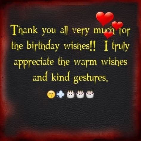 Appreciate All The Birthday Wishes Happy Birthday Card