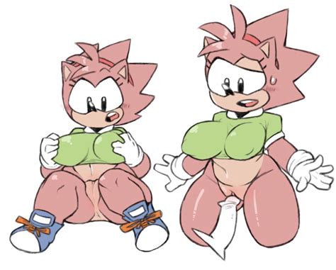 Rule 34 Amy Rose Anthro Big Breasts Blush Bottomless