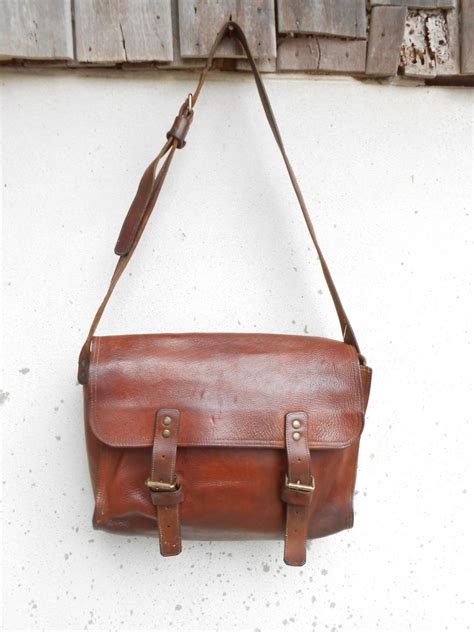 Reserved Vintage Leather Bag Chestnut Brown Leather
