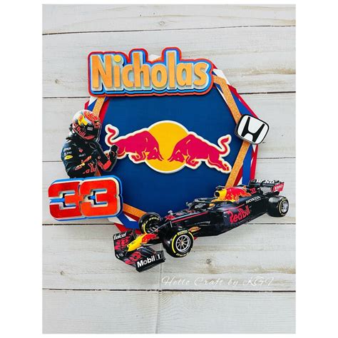 Sport Cake Topper Red Bull Racing F1 Etsy