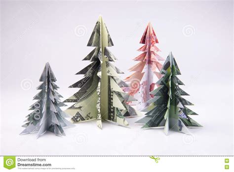 Money Origami Christmas Tree Stock Photo Image Of Money Bill 79778836