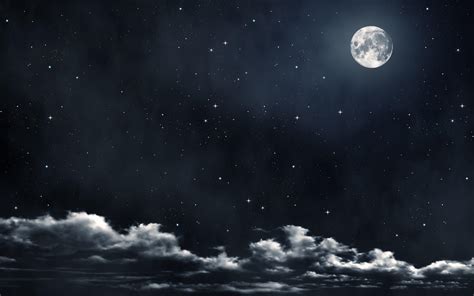 Moon With Stars Wallpapers Wallpaper Cave