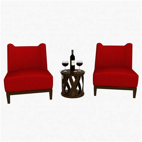 0592 Table And Chairs Set 3d Model 9 3ds Dae Fbx Obj Max