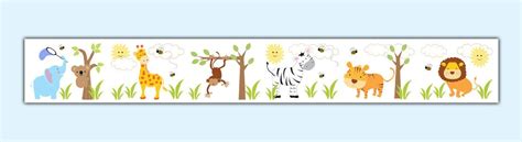 Jungle Animals Wallpaper Wall Border Decals Baby By Decampstudios