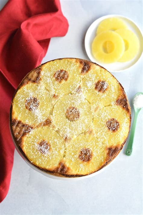 Almond Flour Upside Down Pineapple Cake Paleo Gf Skinny Fitalicious