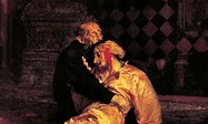 Hombre ataca la pintura "Iván el Terrible y su hijo" de Iliá Repin