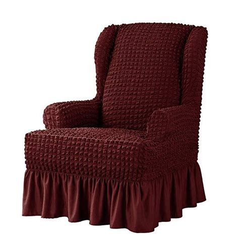 You can also look at our slipcover collections, typically coming with matching sofa, loveseat, and chair slipcovers to keep your living room's look consistent! Subrtex Stretch Wing Chair Cover Skirt Style Wingback ...