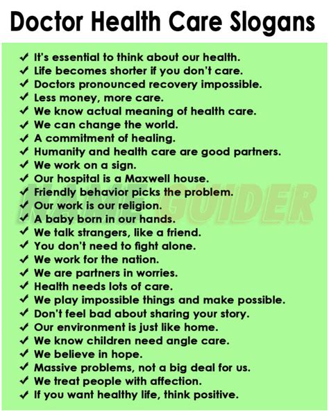 300 Best Health Care Slogans And Suggestions Name Guider