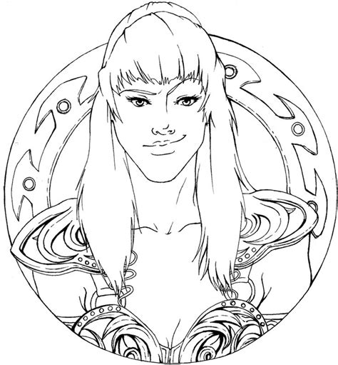 coloring pages free xena alyviaaxcolon