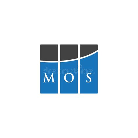 Mos Letter Logo Design On White Background Mos Creative Initials