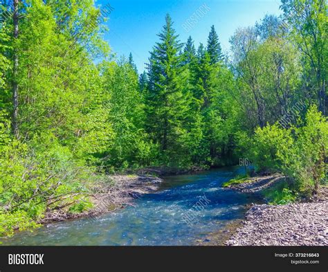 River Flows Through Image And Photo Free Trial Bigstock