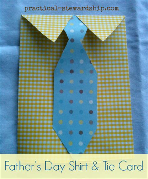 Add a bit of glue on the top of the tie (on the back) and glue it on the card base (between slits). DIY Father's Day Dress Shirt and Tie Card - Practical ...