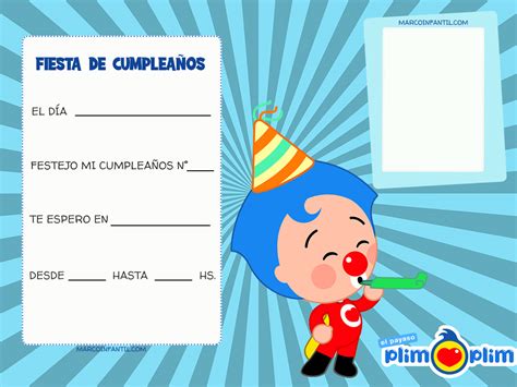 Tarjetas De Plim Plim Cumpleanos Marcos Infantiles