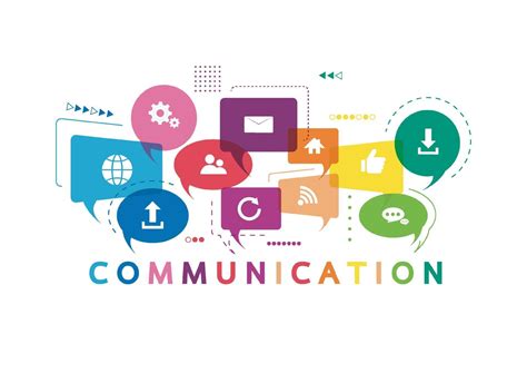 Vector Illustration Of A Communication Concept The Word Communication