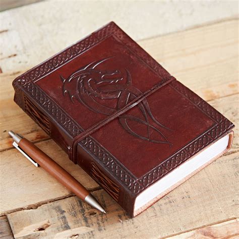 Celtic Dragon Leather Journal By Paper High | notonthehighstreet.com