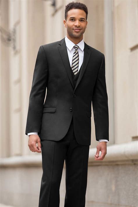 Mix and match colors and styles to find a formal look that suits your personality. Super 120's Black Slim Fit Suit - Belmeade Mens Wear