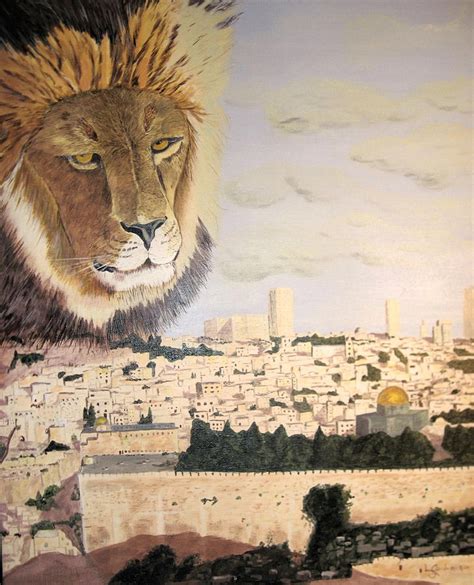 Lion Over Jerusalem Painting By Lloyd Gardner Pixels