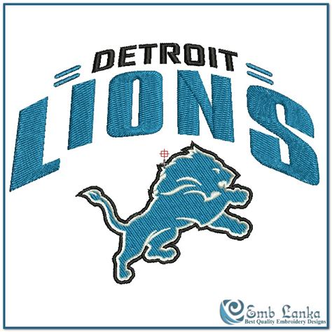 Detroit Lions Logo 2 Embroidery Design Emblanka