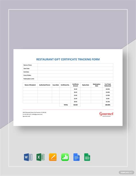 Excel Gift Certificate Template