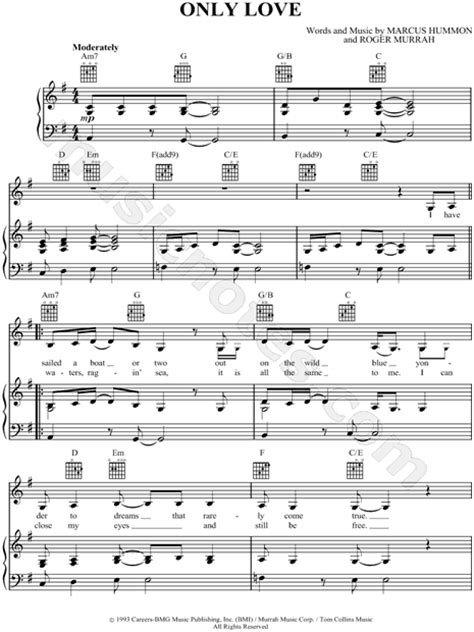 Wynonna Judd Only Love Sheet Music In G Major Download And Print