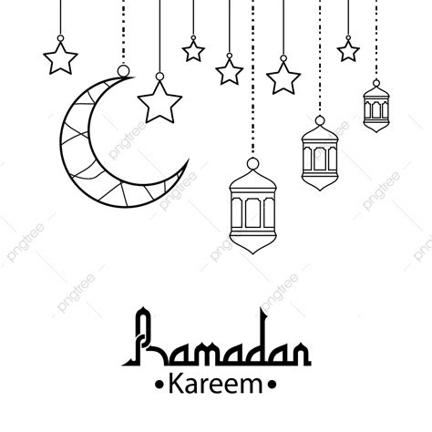 Ramadan Kareem Background With Moon Stars And Lantern Concept Ramadan