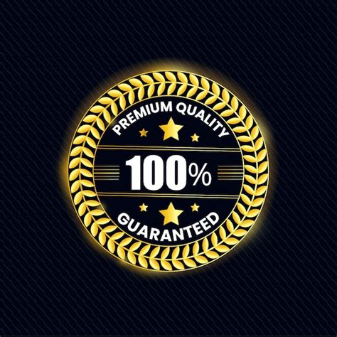Premium Vector 100 Satisfaction Guaranteed Gold Silver Badge